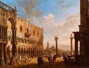 Giovanni Migliara Veduta di Palazzo Ducale a Venezia painting